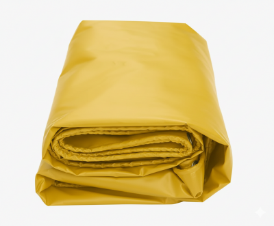 Укрывной тент на КАМАЗ с карманом под трубу