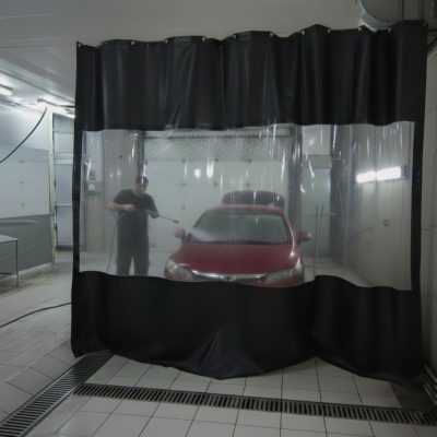 Штора из ПВХ для боксов автомойки