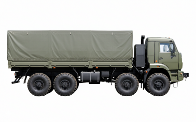 Тент- полог на бортовой автофургон военный КАМАЗ (KAMAZ)